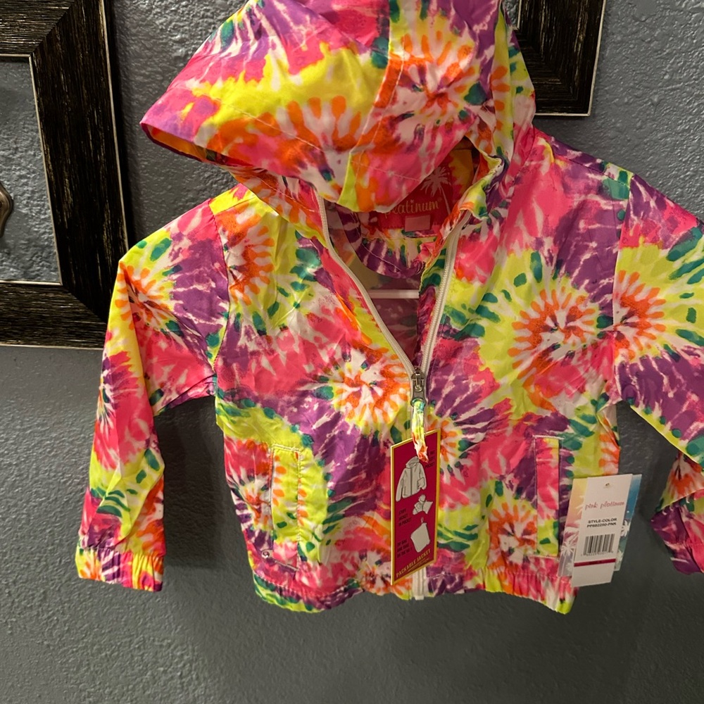 Colorful Tie-Dye Hooded Jacket